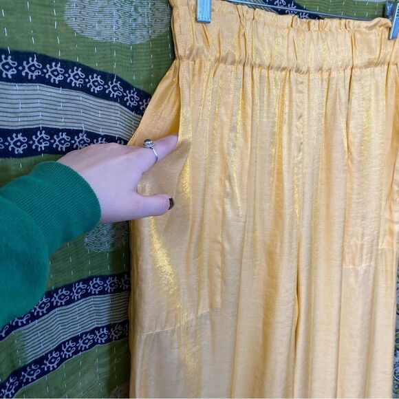 NWOT Jen's Pirate Booty Golden Sun Silk Blend Blouse/ Wide Leg Set Size Large - Picture 8 of 16